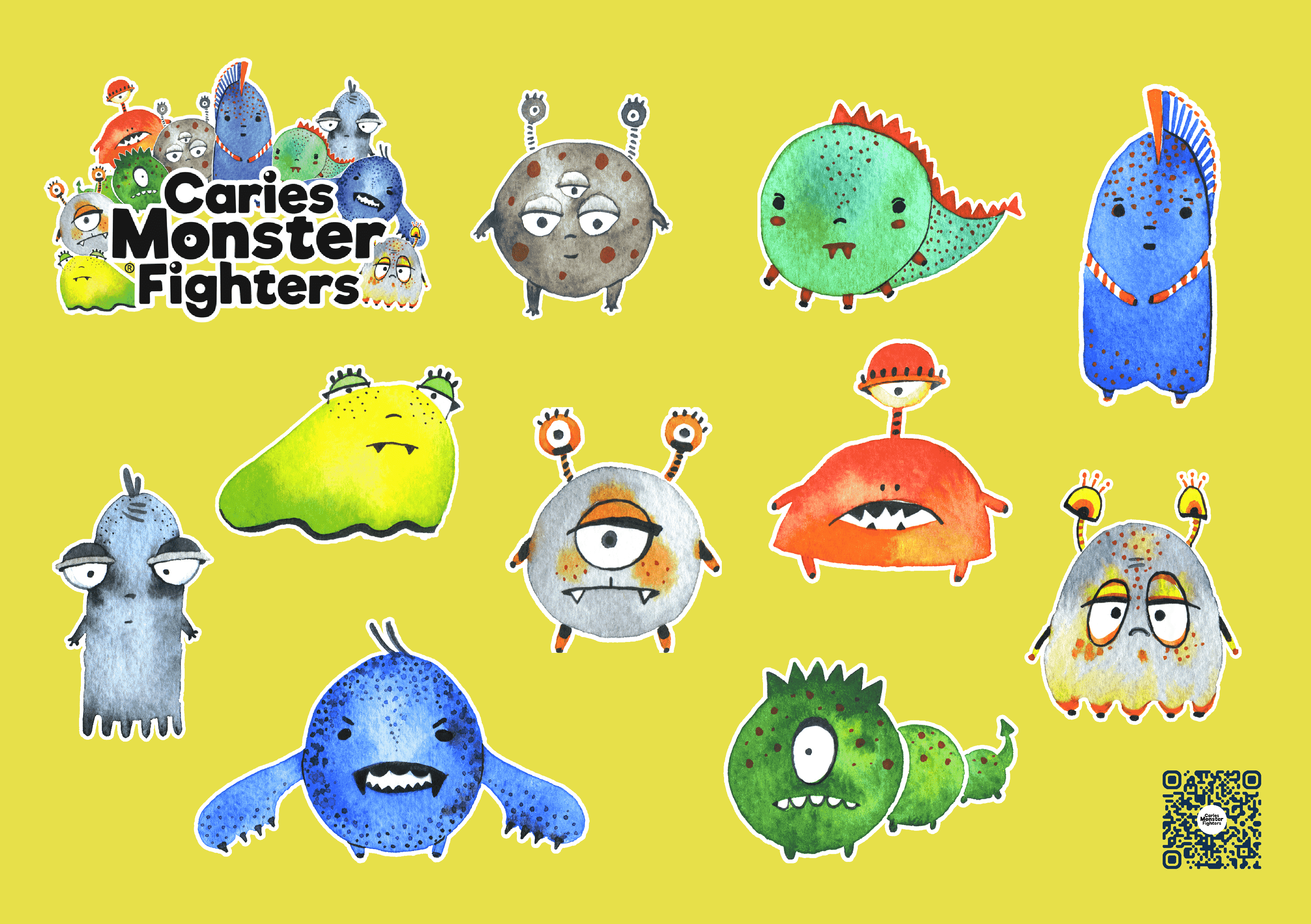 Sticker pack “Caries Monster Fighters”